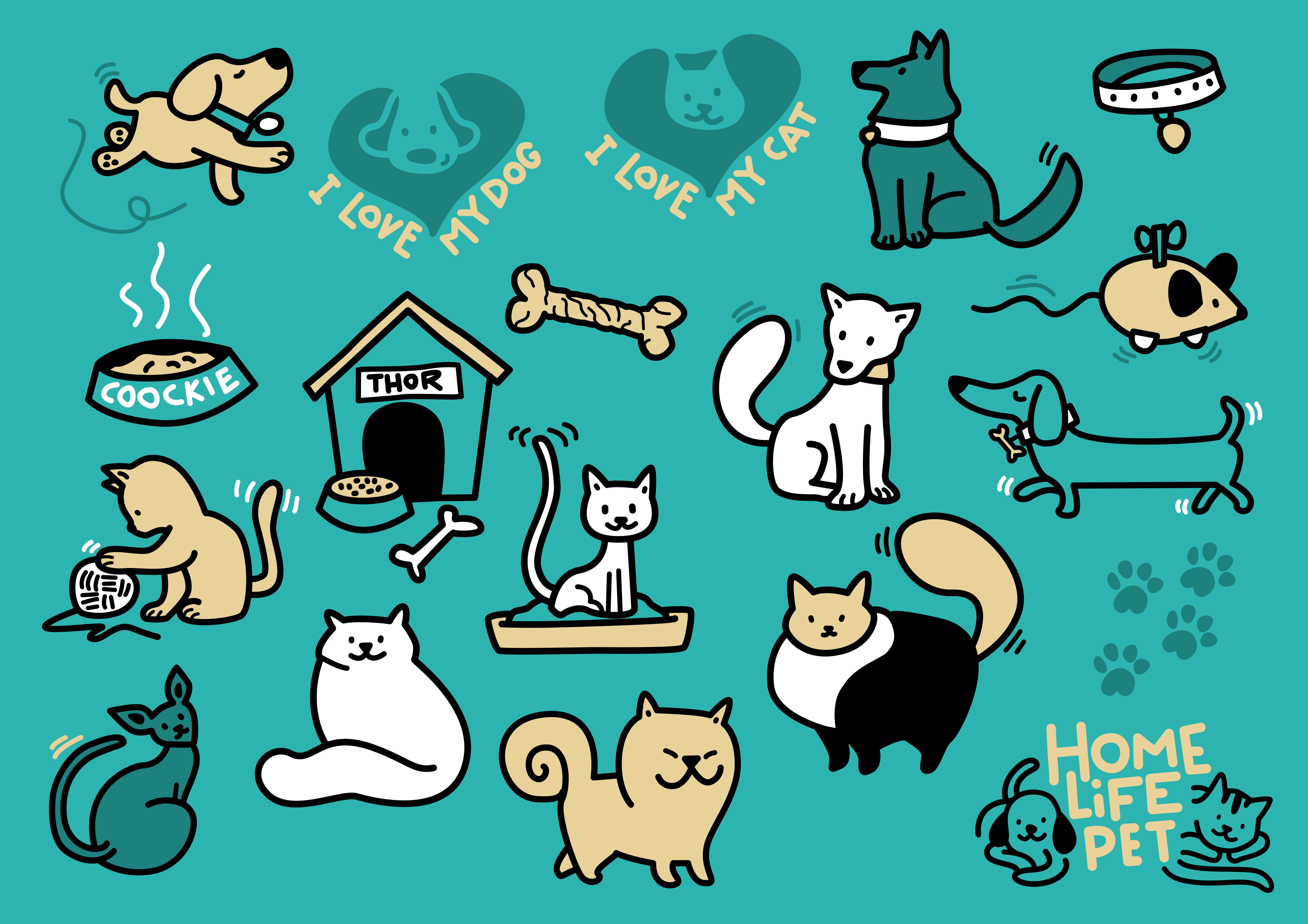 Home Pet Life banner green